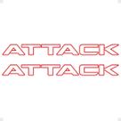 Faixa Compatível Frontier Attack 2012/2016 Adesivo Vermelho