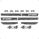 Faixa Compatível Ranger Storm 4x4 Adesivo Grafite Completo Faixa Compatível Ranger Storm 4x4 Adesivo Grafite Completo