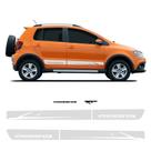 Faixa Crossfox 2010 2011 Adesivos Lateral E Traseiro Prata