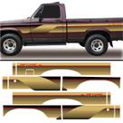 Faixa D20 Deluxe 95 96 Adesivo Lateral Chevrolet Cs DOURADO