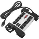 Faixa de alimentação CCCEI Heavy Duty com tomadas USB 10 2700J, cabo de 6 pés