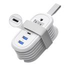 Faixa de alimentação de viagem BEVA TP-BV3U2S-PD 20W 2 tomadas 3 portas USB