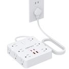 Faixa de alimentação HOPOW de 2 pinos a 3 pinos com 12 AC e 4 USB (2 USB-C) Faixa de alimentação HOPOW de 2 pinos a 3 pinos com 12 AC e 4 USB (2 USB-C)