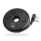 Faixa de alimentação NTONPOWER i Donut Portable 3 tomadas USB 3 pretas