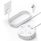 Faixa de alimentação Yozisital de 2 pinos a 3 pinos 6 tomadas 4 USB de 15 pés