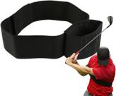 Faixa de braço para treino de swing de golfe, genérica, preta, em nylon
