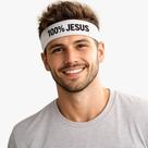 Faixa de Cabeça 100% Jesus Modelo Esportivo Inspirado em Jogadores Faixa de Cabeça 100% Jesus Modelo Esportivo Inspirado em Jogadores