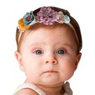 Faixa de Cabeça Hairbands Pérola Bebe Delicada Floral Seda