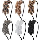 Faixa de cabeça Jutom Flapper Vintage Crystal Beaded x6