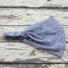 Faixa de cabeça larga elástica para meninas, moda, cabeça de renda, turbante, bandanas, hairband