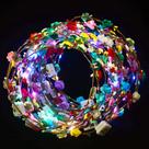 Faixa de cabeça LED Flower Crown QSJQAMG 30 unidades para mulheres Faixa de cabeça LED Flower Crown QSJQAMG 30 unidades para mulheres