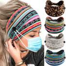 Faixa de cabeça Olbye Button Wide Elastic Nurse Headband, 4 unidades