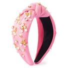 Faixa de cabeça PANTIDE Ballerina Jeweled Knotted Sapatos de balé para dançarinas com strass, cristal, pérolas, acessórios de cabelo, roupas, presente de aniversário para dançarinas e meninas (rosa)