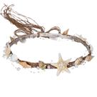 Faixa de cabeça PartyForU Starfish Shell Crown Faixa de cabelo Seashell feita à mão, acessório de sereia para casamento na praia, mulheres, noiva, dama de honra, sessão de fotos no chá de panela