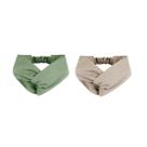 Faixa de Cabelo Bandana Verde Bege Chef Cozinha Spa 2un Faixa de Cabelo Bandana Verde Bege Chef Cozinha Spa 2un