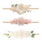 Faixa de cabelo BFNAA Girl Baby Girl 3 peças de nylon, elástico floral Faixa de cabelo BFNAA Girl Baby Girl 3 peças de nylon, elástico floral