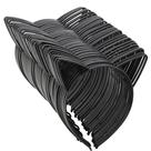 Faixa de cabelo Cat Ears COCIDE 36 peças de plástico leve preta Faixa de cabelo Cat Ears COCIDE 36 peças de plástico leve preta
