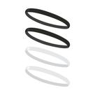 Faixa de Cabelo com Silicone 4 unidades Preta e Branca - SPORTBR