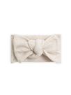 Faixa de cabelo de bebê colorida orgânica Hattie Bow Wrap Heather Oat