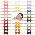 Faixa de cabelo Eforcase Faixas elásticas para bebês e meninas com laço x30 Faixa de cabelo Eforcase Faixas elásticas para bebês e meninas com laço x30