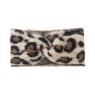 Faixa De Cabelo Elástica De Lã Grossa Com Estampa De Leopardo, Aquecedor De Orelha, Turbante De