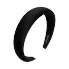 Faixa De Cabelo Elegante Retrô De Cetim Com Esponja Para Mulheres E Meninas, Cor Sólida, Acessório