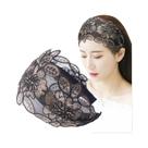 Faixa De Cabelo Feminina Larga Antiderrapante Com Flores De Renda E Elástico, Acessório De Cabelo