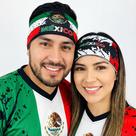 Faixa de Cabelo Fox & Fury Reversível 2 em 1 Bandeira do México