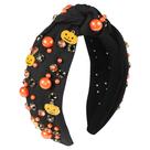 Faixa de cabelo Gmmidea Halloween Pearl Knotted Pumpkin Beaded