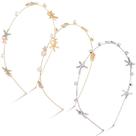 Faixa de cabelo HINZIC 3 peças de strass Starfish Pearl