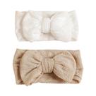 Faixa De Cabelo Infantil De Verão Respirável Com Laço De Malha, 2 Peças, Bordado Floral, Turbante De