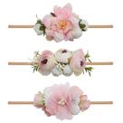 Faixa de cabelo mligril Baby Girl Floral, 3 peças de 1 a 6 anos