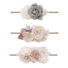 Faixa de cabelo mligril Baby Girl Floral, 3 peças de 1 a 6 anos