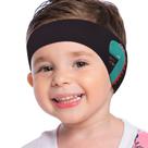 Faixa de cabelo MoKo Kids Swim Ear Band impermeável preta S