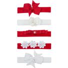 Faixa de Cabelo para Bebê Encanto Vermelho Kit 5 Peças