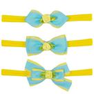 Faixa de Cabelo para Bebê Glamour Amarelo Kit 3 Peças