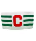 Faixa de Capitão Braçadeira de Futebol Ajustável e Elastica Cor Branca e Verde