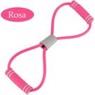 Faixa de Exercício em Forma de 8, Elástico de Resistência para Fitness, Rosa