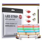 Faixa de LED BTF-LIGHTING FCOB COB RGBCCT 16,4 pés 840 LED/m DC24V Faixa de LED BTF-LIGHTING FCOB COB RGBCCT 16,4 pés 840 LED/m DC24V