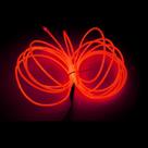 Faixa de luz de néon MaxLax EL Wire Red 5m com bateria