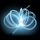 Faixa de luz de néon MaxLax EL Wire White 10m com bateria