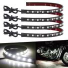 Faixa de luz LED Keiurot 32cm 12V impermeável para carros, pacote com 4 Faixa de luz LED Keiurot 32cm 12V impermeável para carros, pacote com 4
