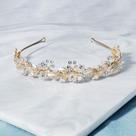 Faixa de noiva Oriamour Rhinestone Hair Band (dourada)