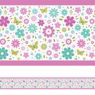 Faixa de Parede Borboletas para Quarto de Menina 5mx10cm