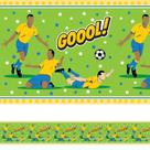 Faixa de Parede Infantil Adesiva Futebol Gol 3mx15cm