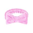 Faixa de Pelúcia Laço Para Skincare/Maquiagem Beleza Express rosa claro