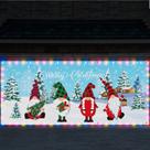 Faixa de Porta de Garagem de Natal Ganeen 213x488 cm com Luzes LED