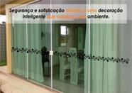 Faixa De Sinalização Desenho Porta Vidro Blindex Parede Presente Decoração