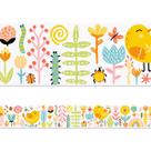 Faixa Decorativa Adesiva (Autocolante) - FLORES E BICHINHOS