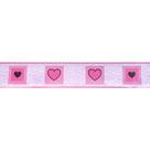 Faixa decorativa auto adesiva coraçoes rosa 10,6cmx10m